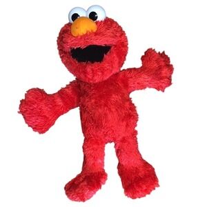 Sesame Street Elmo Plush Red Stuffed Animal Toy Doll Fuzzy Character